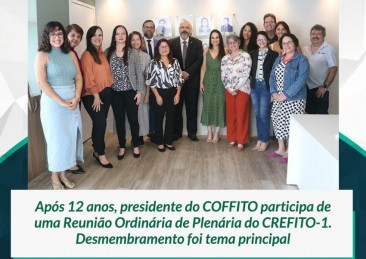 Novo presidente do COFFITO participa de reunião com conselheiros do CREFITO-1