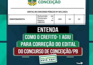 Justiça Federal da Paraíba determina a retificação do edital de concurso público da Prefeitura Municipal de Conceição