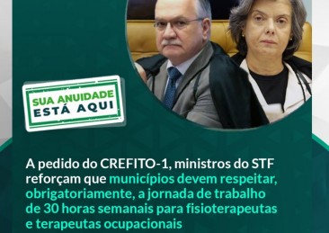 STF reforça, mais uma vez, a carga horária de 30h semanais para fisioterapeutas e terapeutas ocupacionais